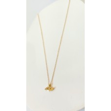 Κολιέ Σε Κίτρινο Χρυσό 14Κ Μάτι με ζιργκόν στο βλέφαρο και κέντρο (N199)